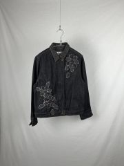 Medi Kim 刺繍ロゴ ダークデニムジャケット - メルカリ