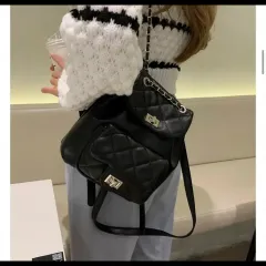 ポケット チェーン キルティングバッグ キルティングバックパック ハイクオリティ フェミニンバックパック ショルダーバッグ ドットバッグ 四季バッグ