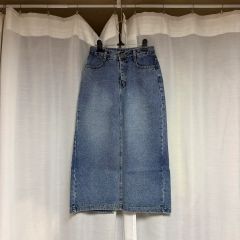 IENA woadblue 別注 デニム シンチバック スリット マキシスカート