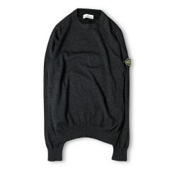 STONE ISLAND Vネック ニット セーター グレー ワッペン - メルカリ