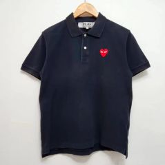 PLAY COMME des GARCONS ハートポロシャツ Sサイズ 黒 - メルカリ