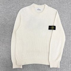 STONE ISLAND クルーネックニット ホワイト XL - メルカリ
