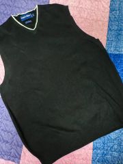 美品 #FR2 GOLF ゴルフ ニットベスト L 黒 Vネック ロゴ メンズ - メルカリ