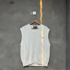 ポロラルフローレン ケーブル編み ベスト 白
