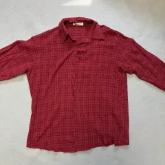 レッド シャツ オーバーサイズ シャツ