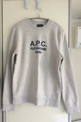 A.P.C. アーペーセー ビッグロゴ刺繍 クルーネック スウェット 薄手 