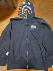 A BATHING APE 初期 希少 シャークパーカー フランケンタグ 紫 - メルカリ