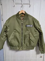 ZAMBALDO カーキ色 ブルゾン リバーシブル ジャケット (105)