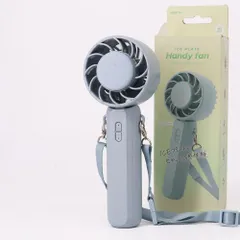 ICEカラープレート付ハンディファン (エアリ―ブルー) ギフト プレゼント 冷却プレート 携帯扇風機 卓上 小型 ペルチェ 2025モデルe ee2e5336