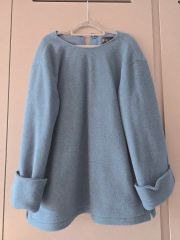 定価2.9万 MECRE オーガンジーステンカラーコート シアーシャツ 