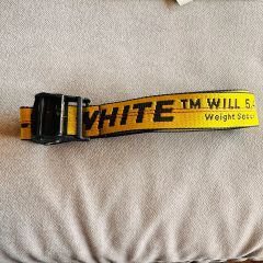 OFF-WHITE インダストリアル シリコン クリアベルト PVCベルト 黒