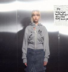 Trinite studio hoodieハート型猫プリントジップアップパーカー - メルカリ