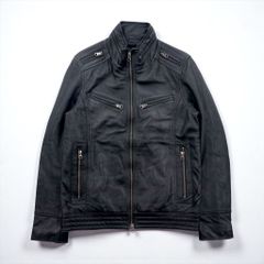 00s Morgan シープスキン レザー シングルライダース ダブルジップ