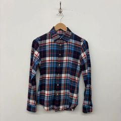 美品】ディースクエアード コットン100% チェックシャツ ショート丈 赤 