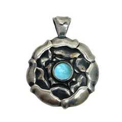 ジョージジェンセン バース ネックレス トップ ペンダント トップ アクセサリー SV925 シルバー アクアマリン GEORG JENSEN 上品 洗練 高級感 シンプル 日常使い 定番 人気のサムネイル