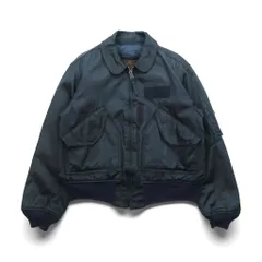 ALPHA INDUSTRIES 90年代 USA製 CWU 45P フライトジャケット L ネイビー 難燃性 短丈 ボロ