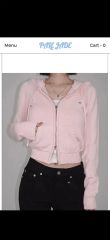FOETO magarine patch hoody zip-up pink - メルカリ