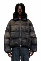 DIESEL ディーゼルキルティング ダウンジャケット ブルー系 - メルカリ