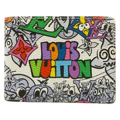 LOUIS VUITTON(ルイヴィトン) 札入れ モノグラム・コミック ポルトフォイユミュルティプル M82023 白×マルチ