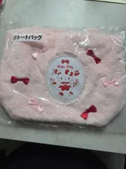 ハローキティ ピンク ファー トートバッグ リボン 装飾
