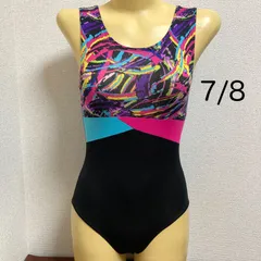 H331ダンスキン♪カラフル抽象柄レディースダンスバレエレオタード♪フィットネスやレッスンや撮影用にも♪サイズ7/8のサムネイル