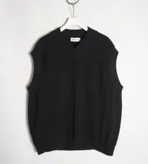 美品25SS COOTIE PRODUCTIONS クーティー Solotex Tilden Knit Vest チルデン ニットベスト ビッグシルエット 黒2395Q♪のサムネイル