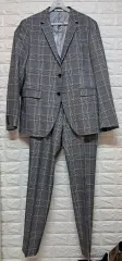 ZARA チェック スーツ セット (グレー)