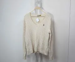 N-10462/ポロ 正規品 メンズ ケーブル編み Vネック ニット L