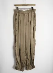 美品 25SS SABY サバイ KUNG-FU TUCK PANTS Pigment Cloth KHAKI キュプラ カンフー パンツ S-041802 サイズL カーキ 913P♪のサムネイル