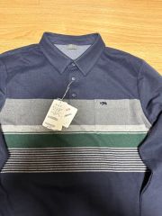 20900新品 フェリージゴルフ メンズ ストライプ半袖ポロシャツ