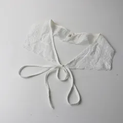 ネストローブ nest Robe レース付け襟＼ホワイト リボン カラー【2400014951707】