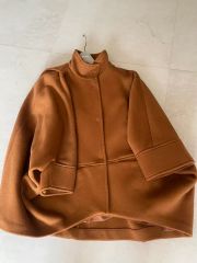 美品 ブラミンク 定価13万 ポンチョコート ケープ マント イエロー 156
