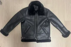 ブラック ムートン ジャケット