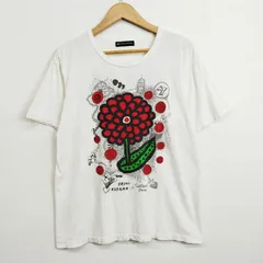 草間彌生 Tシャツ 半袖 24時間テレビ チャリティー 嵐 大野智 デザイン アート 日本製 ホワイト L D763のサムネイル