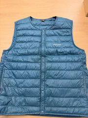 mont-bell ダウンベスト Sサイズ ブルーグリーン モンベル - メルカリ