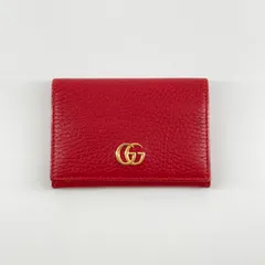 GUCCI（グッチ） ダブルG GGマーモント カードケース レッド