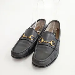 GUCCI ホースビットローファー サイズ37.5 シューズ・靴 ブラック レディース グッチ【中古】6-0417G◎