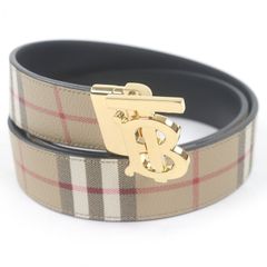 swag drip Burberry ベルト リバーシブル 確実正規品Burberry リバーシブルチェックTBベルトdrip swag - メルカリ