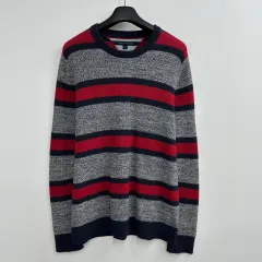 100 トミーヒルフィガー メンズ ストライプ ニット