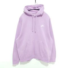 NIKE ナイキ ワンポイント刺繍ロゴ 春色ラベンダーパーカー パステル調 