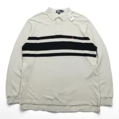 Polo Ralph Lauren 90年代 サーマル 長袖 ポロシャツ ラガーシャツ XL ベージュ スモールポニー刺繍
