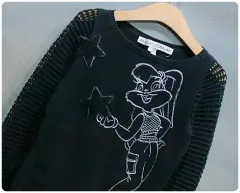 90s CASTELBAJAC カステルバジャック ルーニー・テューンズ メッシュ ニット (レディース 85サイズ)のサムネイル