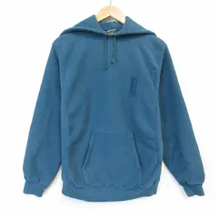 M/古着 長袖 スウェット パーカー メンズ 90年代 90s LD リバースタイプ USA製 青緑 26apr08