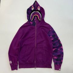 ☆激レア APE パープル カモ シャークパーカー 紫 L パーカー kaws