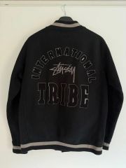 stussy 22AW s talk melton varsity jacket - メルカリ