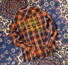 GUESS ヴィンテージ レタリング ウェスタン CHECK シャツのサムネイル