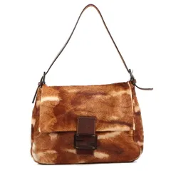 フェンディ マンマバケット アニマル 牛柄 ハンドバッグ ショルダーバッグ 2288 ハラコ レディース FENDI 【214-81035】 FENDI - フェンディ マンマバケット アニマル 牛柄 ハンドバッグ