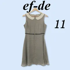 ef-de エフデ ワンピース ミニ ノースリーブ ベルト カジュアル おしゃれ レディース グレー 11 日本製のサムネイル