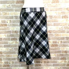 送料込み！ 美品 BURBERRY LONDON スカート 40 ブラック チェック 588