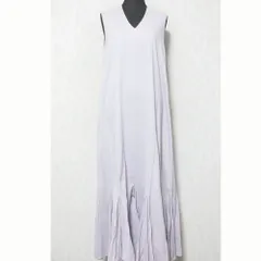 美品 MARIHA マリハ 夏の月影のドレス ノースリーブ マキシワンピース ライトパープル レディース 古着 中古 USED
